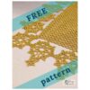 free tatting doily pattern preview with logo showing gold doily corner