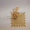 free tatting doily pattern gold square doily with small vase and decorative grass
